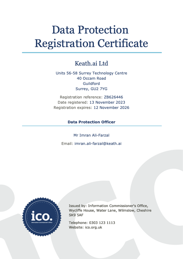 ICO Registration Certificate